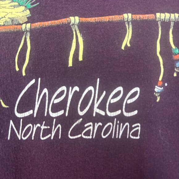 Vintage Eagle North Carolina Shirt 2XL Cotton Crewneck Graphic 90s Indigenous - Picture 10 of 13
